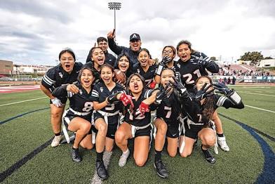 The girls flag football team has just been suspended from participating in the conference they play in.
